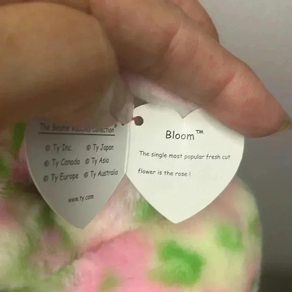 TY Beanie Baby BLOOM the Bear (Buddy Medium Size 12 inch  TAGS spring flowers - Picture 4 of 5